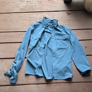 REI Men's Light Blue Shirt Jacket